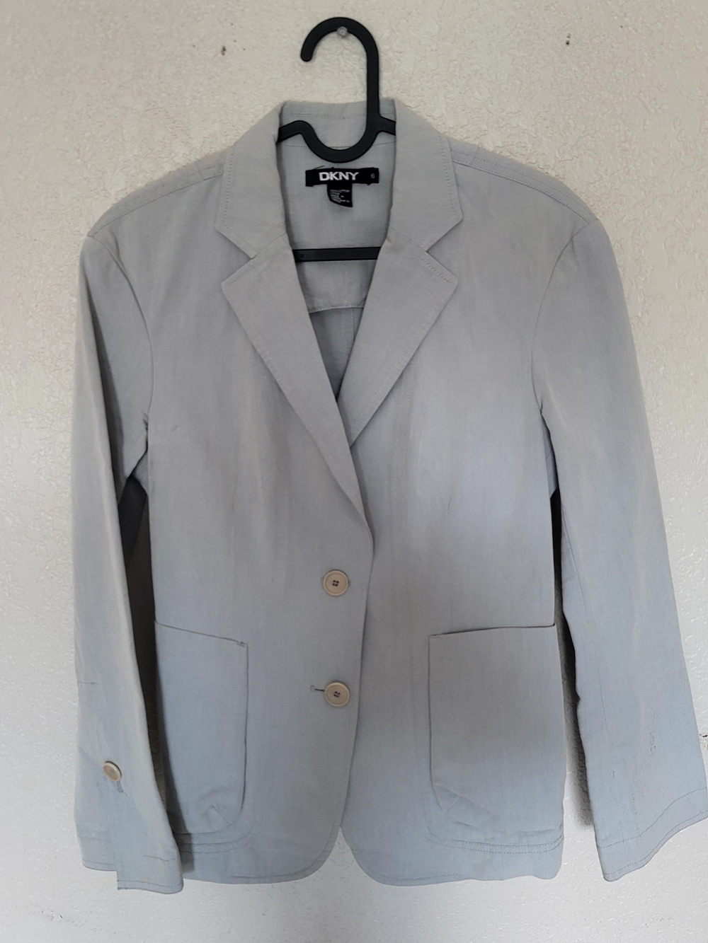 DKNY Light Gray Cotton Shirt Jacket